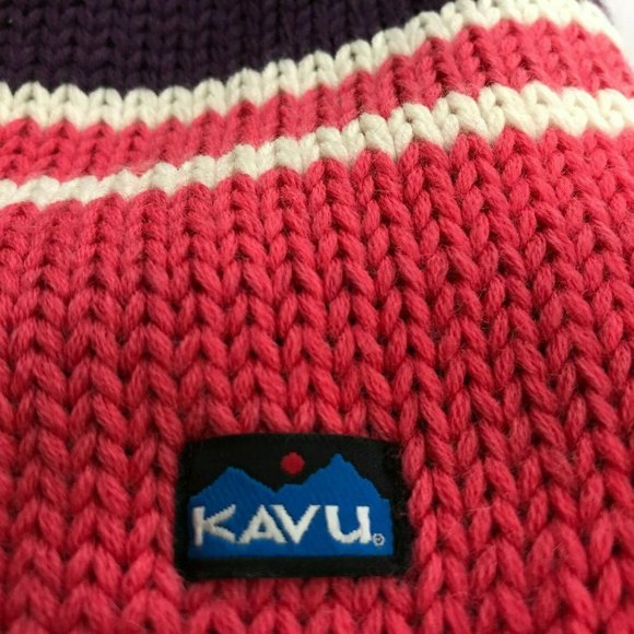 KAVU Ear Flap Trapper Wool Pom Pom Hat Multicolor - Picture 7 of 7